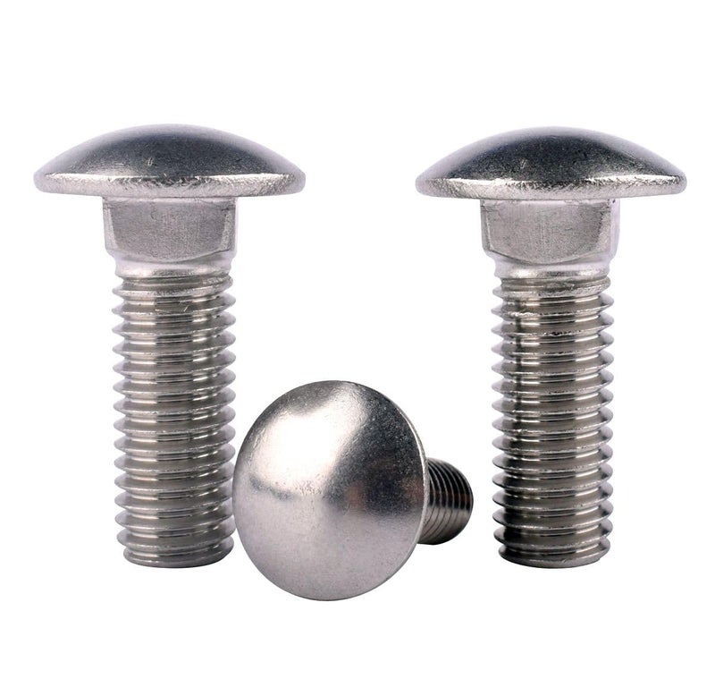 KOSJETHAS Store 1/4-20 x 2 Carriage Bolts Screws, Round Head Square Neck, 304 Stainless Steel 18-8, UNC Coarse Fully Thread, Quantity 10Pcs - Image 3
